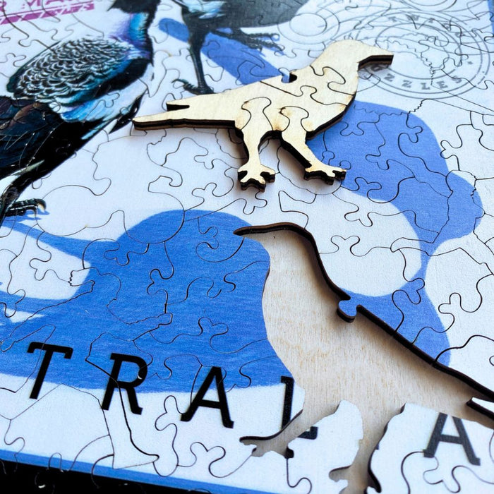 Twigg Puzzle Wooden Jigsaw Puzzle 141 Pieces - Magpies