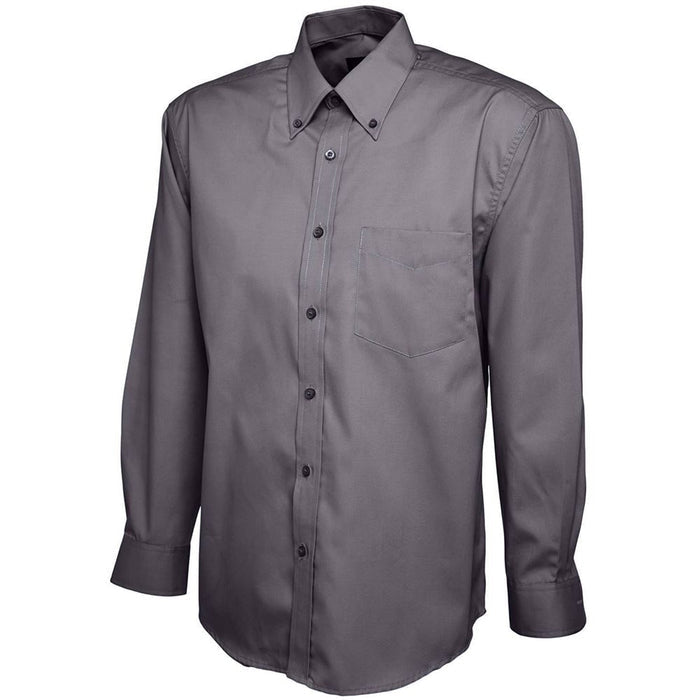 Uneek UC701 Mens Long Sleeve Pinpoint Oxford Shirt