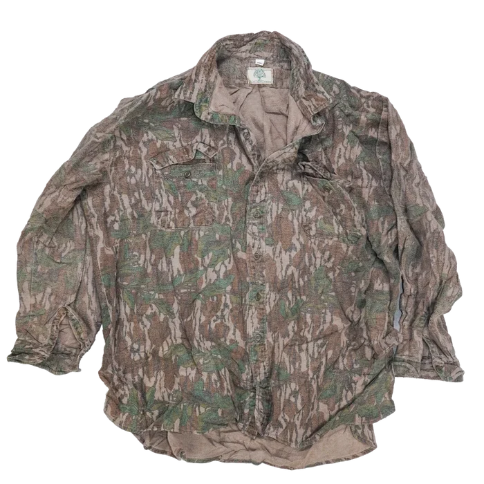 US Made Mossy Oak Flannel Field Shirt - 2XLarge - Army & Outdoors - Field Shirts