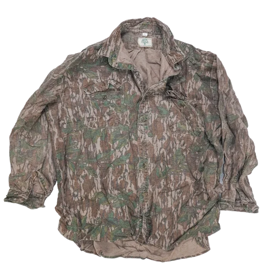 US Made Mossy Oak Flannel Field Shirt - 2XLarge - Army & Outdoors - Field Shirts