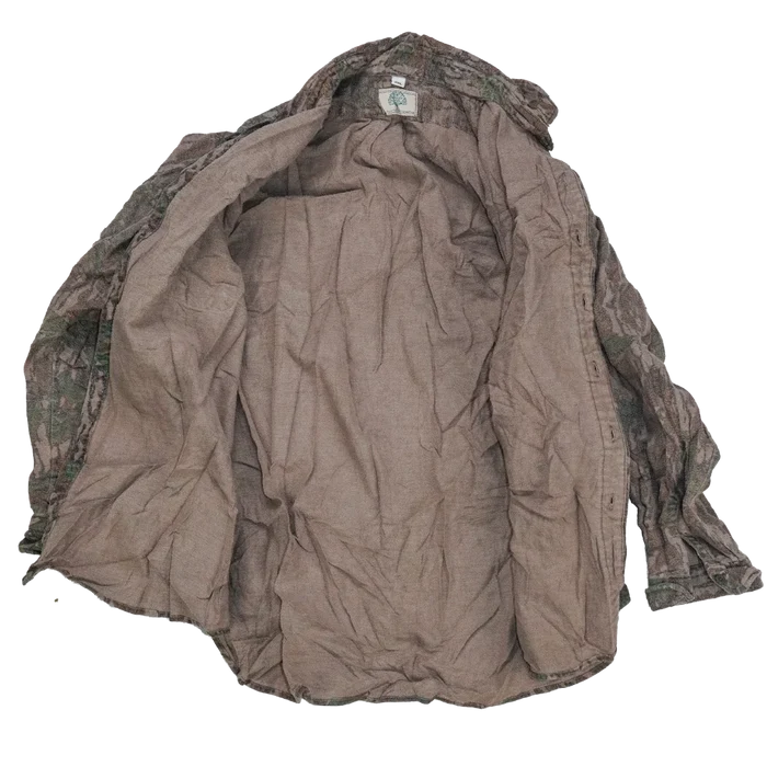 US Made Mossy Oak Flannel Field Shirt - 2XLarge - Army & Outdoors - Field Shirts