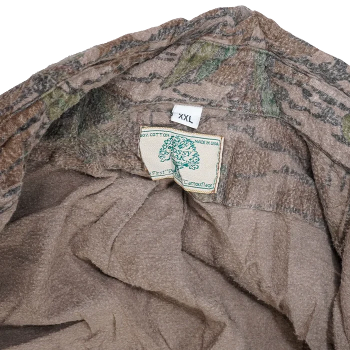 US Made Mossy Oak Flannel Field Shirt - 2XLarge - Army & Outdoors - Field Shirts