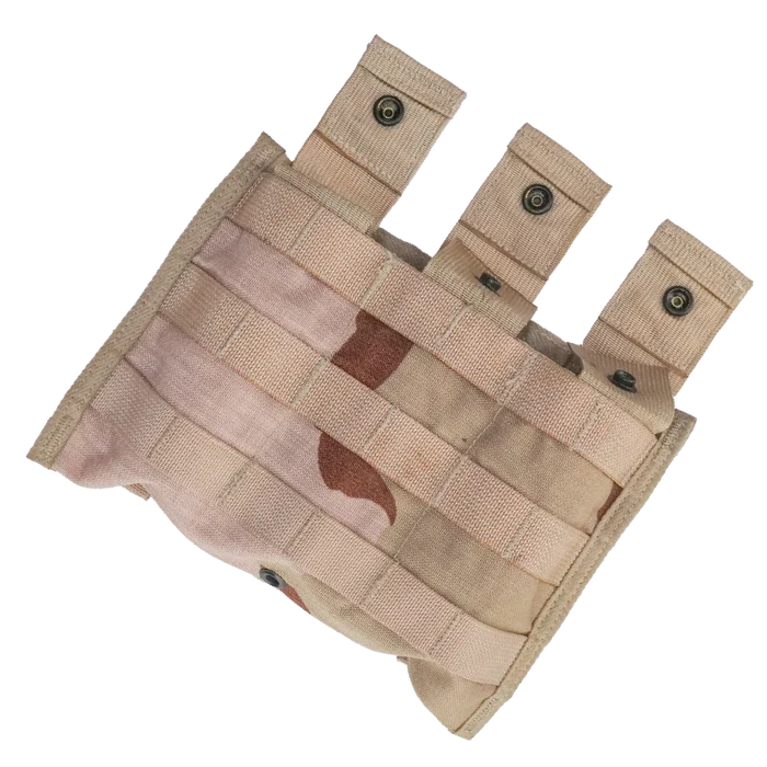 USGI 3 Colour Desert Triple Mag Pouch - US Army Surplus - Magazine Pouches