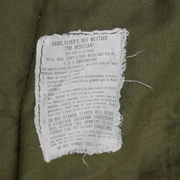 USGI Olive Drab Hot Weather Flyers Shirt - Medium - US Air Force Surplus - Field Shirts