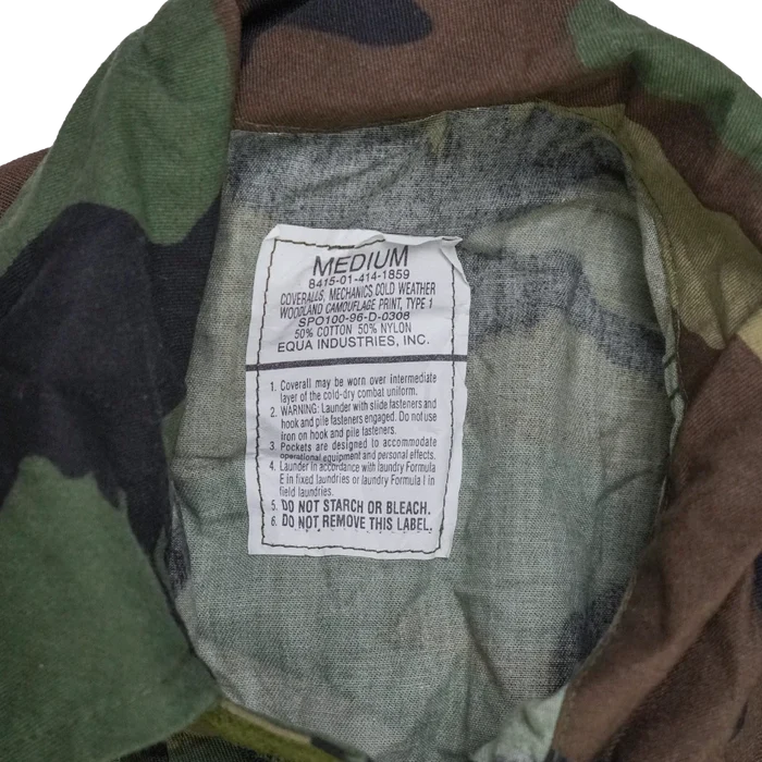 USGI Woodland Mechanics Coveralls - Medium - US Army Surplus - Overalls