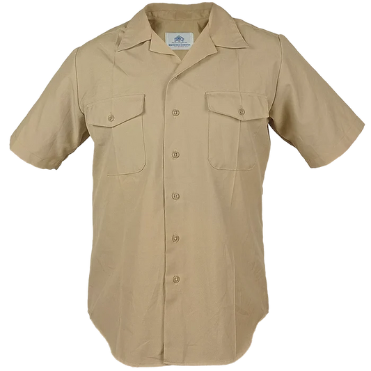 USMC/Navy Khaki Short Sleeve Service Dress Shirt - USMC Surplus - Dress Shirts