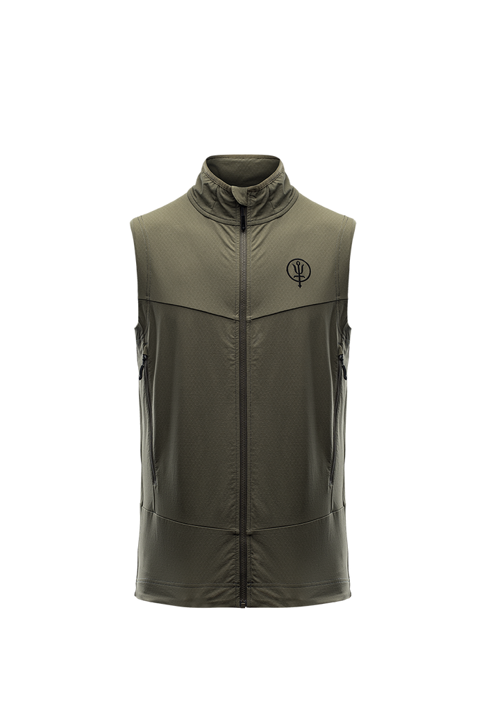 SM Cut of Out Veles Gilet In Olive Green (GM)