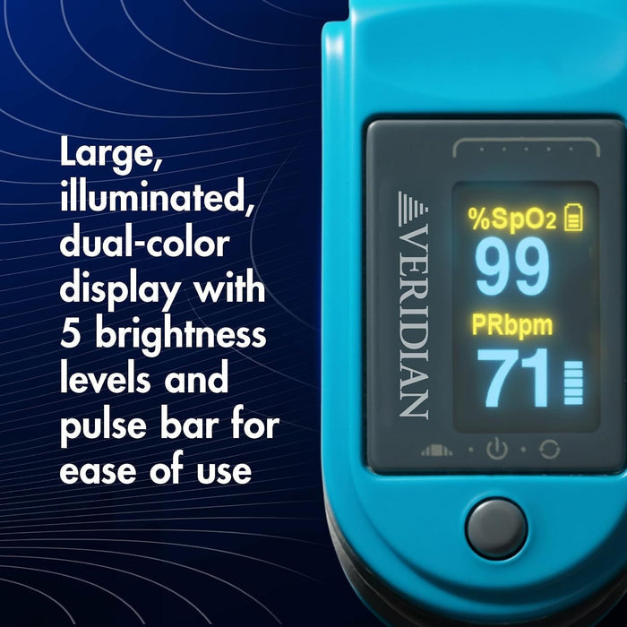 Veridian Deluxe Fingertip Pulse Oximeter - 11-50D-Single - LL Medico