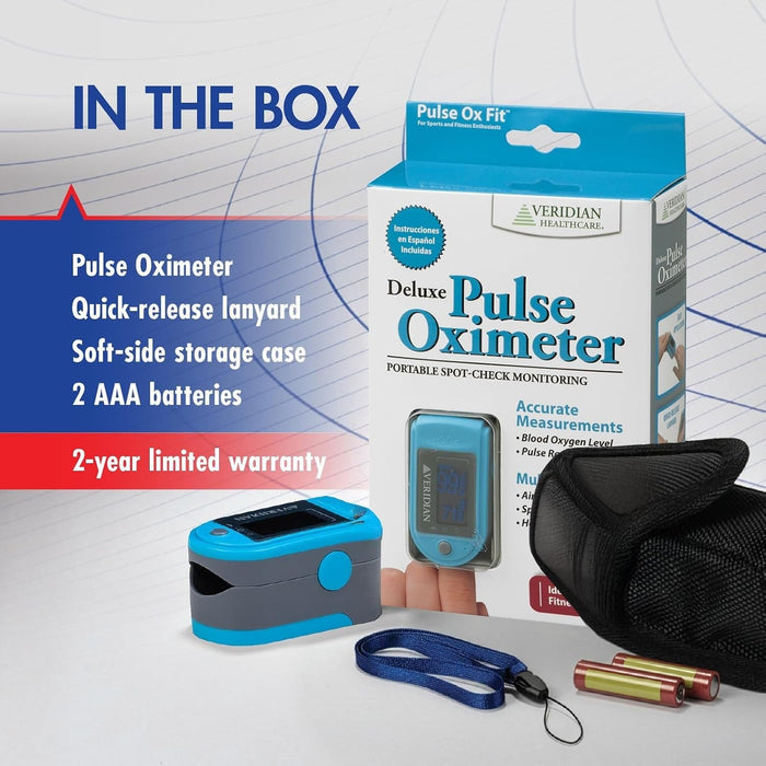 Veridian Deluxe Fingertip Pulse Oximeter - 11-50D-Single - LL Medico