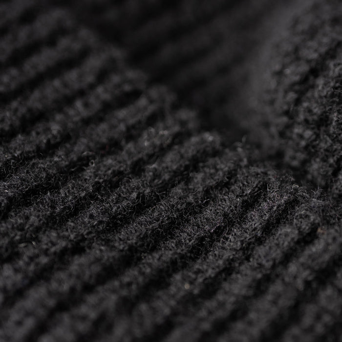 Creative Image Of Waffle Knit Beanie In Obsidian Black (ITF)