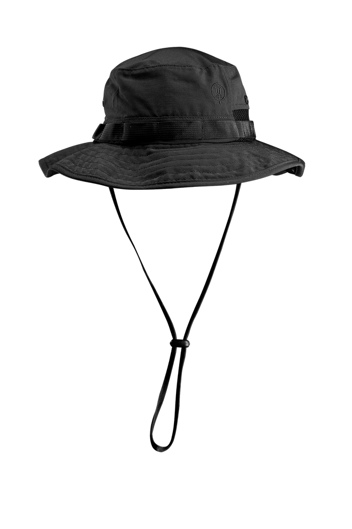 SM Cut of Out Watchman Boonie Hat - Obsidian Black In Obsidian Black (GM)