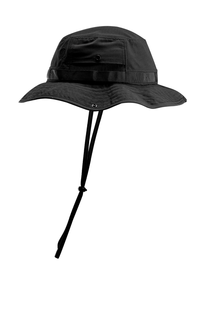 SM Cut of Out Watchman Boonie Hat - Obsidian Black In Obsidian Black (GM)