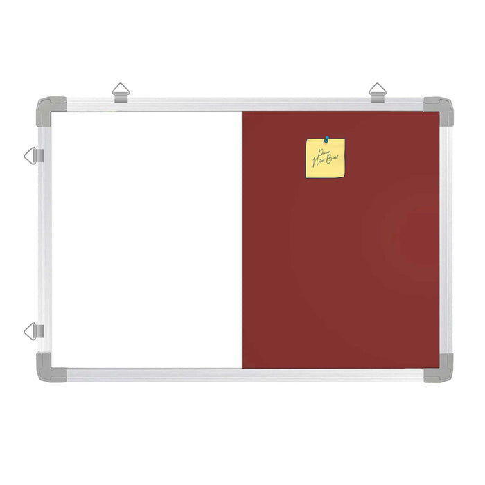 White Board and Felt Notice Pin-up Board ( Combination Board )