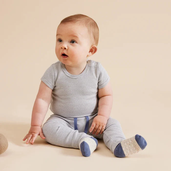 Wilson & Frenchy Organic 3 Pack Baby Socks - Rain Drop