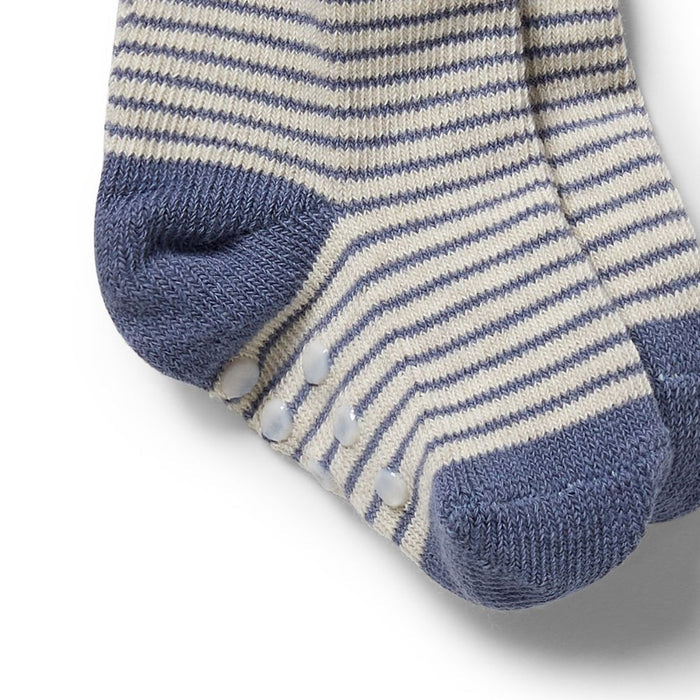 Wilson & Frenchy Organic 3 Pack Baby Socks - Rain Drop