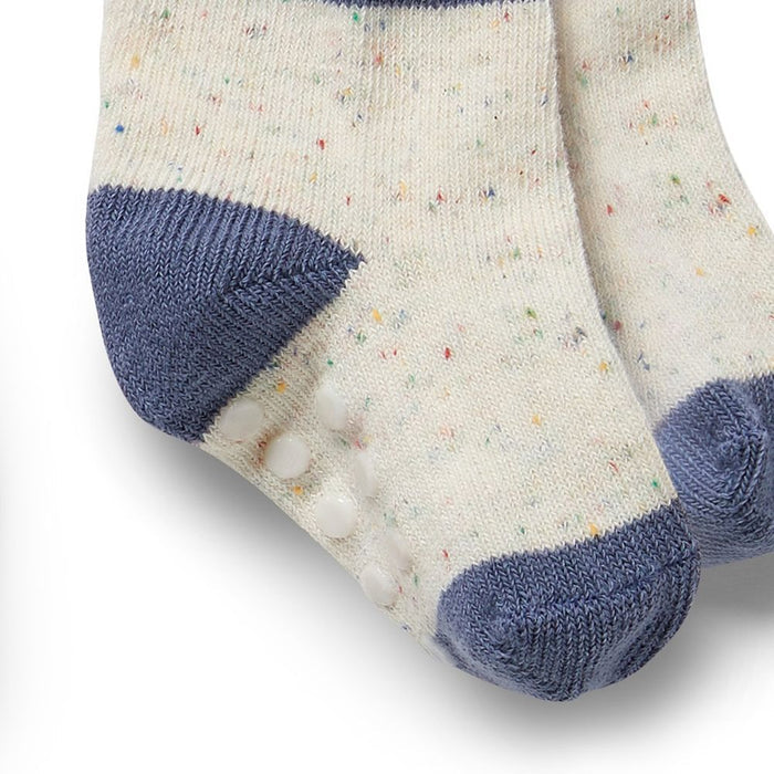 Wilson & Frenchy Organic 3 Pack Baby Socks - Rain Drop