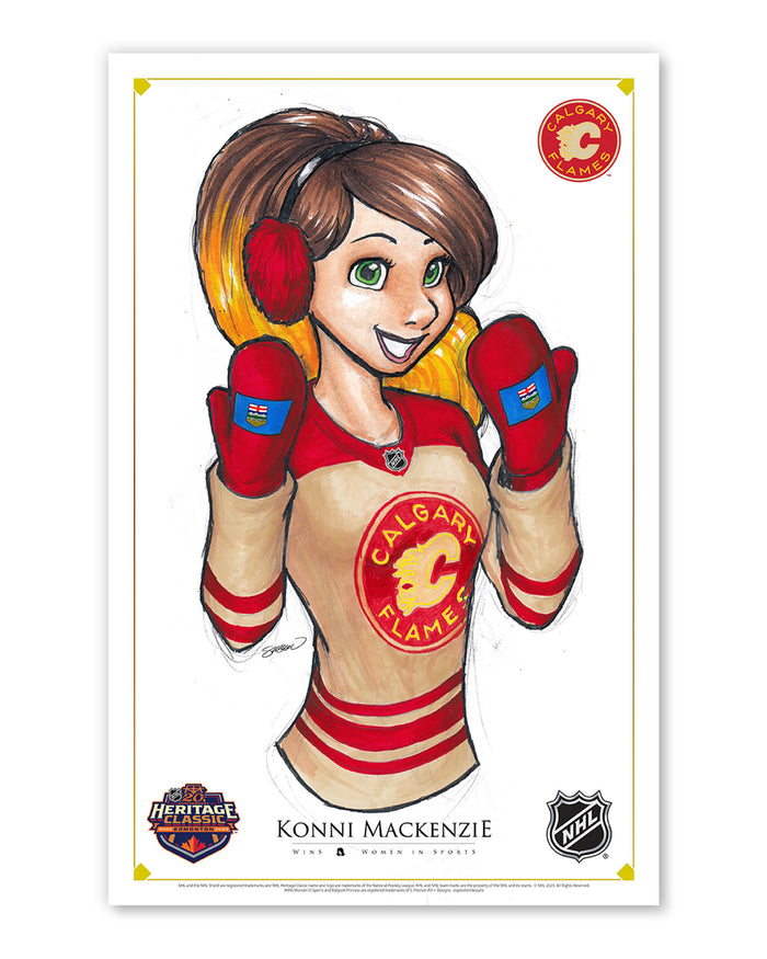 WinS® NHL Konni Mackenzie 2023 Heritage Classic Jersey Poster Print