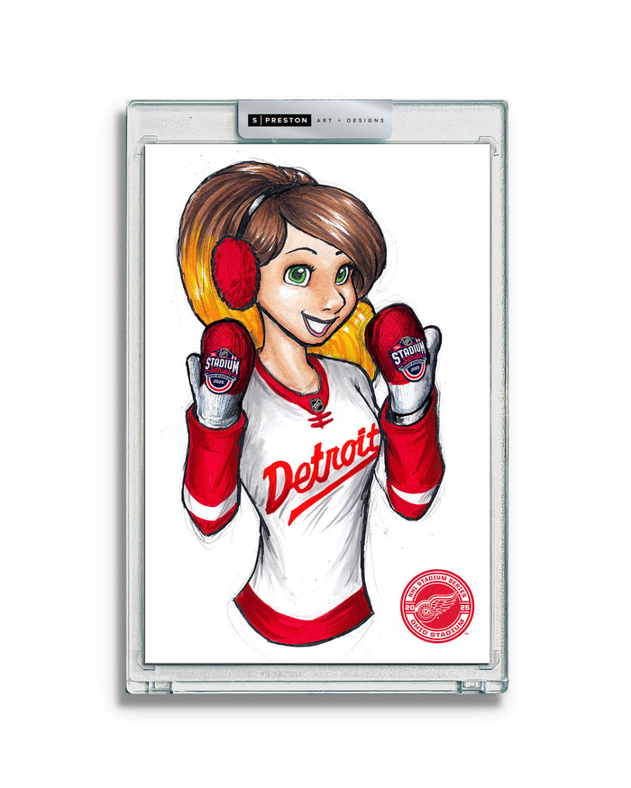 WinS® NHL Konni Mackenzie 2025 Stadium Series Limited Edition Art Slab - Red Wings