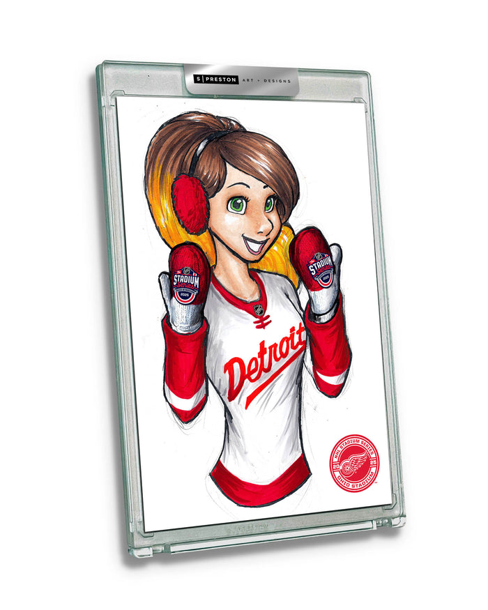 WinS® NHL Konni Mackenzie 2025 Stadium Series Limited Edition Art Slab - Red Wings
