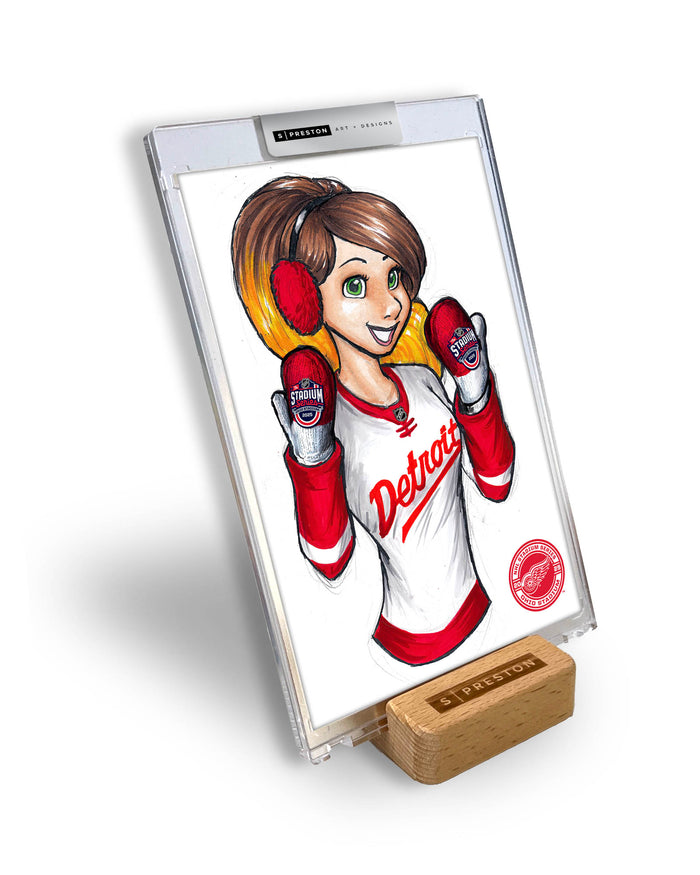 WinS® NHL Konni Mackenzie 2025 Stadium Series Limited Edition Art Slab - Red Wings