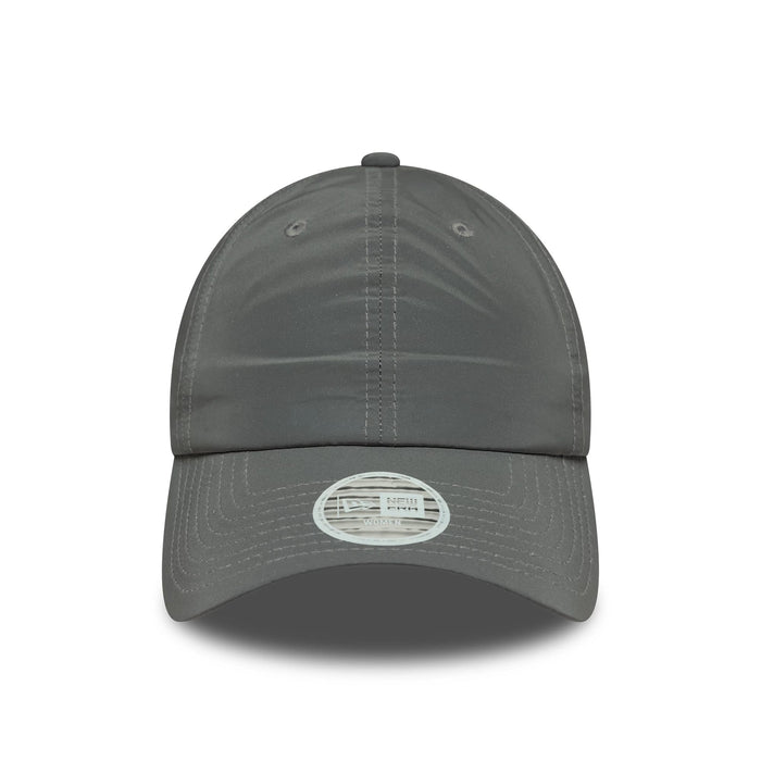 This is a Womens New Era Recycled Reflective Silver Pony Tail Adjustable Cap 3