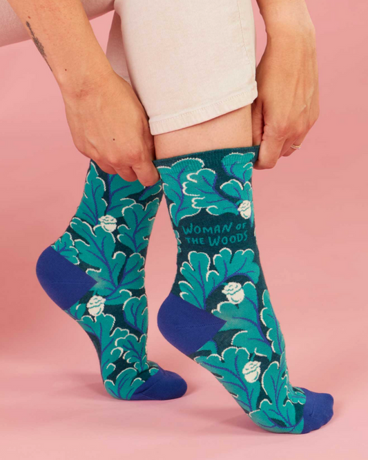 Woman of the woods outdoorsy socks by Blue G sold by Le Monkey House