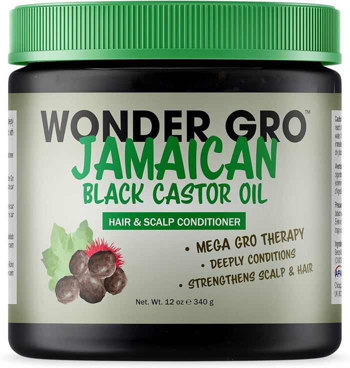 Wonder Gro Jamaican Black Caster Oil Hair and Scalp Conditioner 12oz