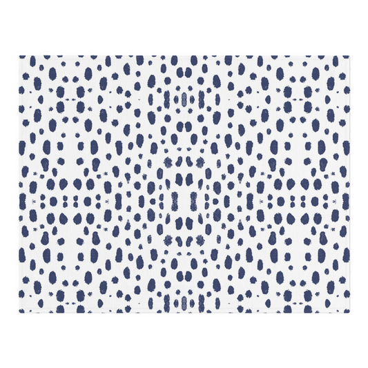 Woven Placemat - Spots on Spots Navy